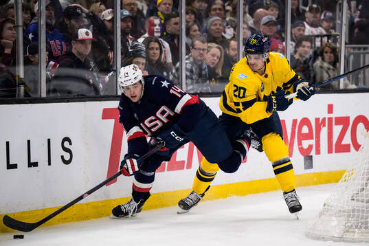 Brock Faber of USA and Joel Eriksson Ek of Sweden