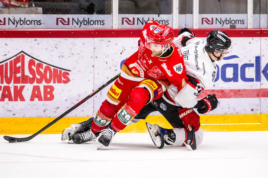 Kalmars Trevor Cosgrove och Nybros Herman Träff