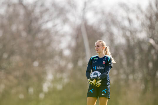 Goalkeeper Selma Panengstuen of the Norwegian women's national football team