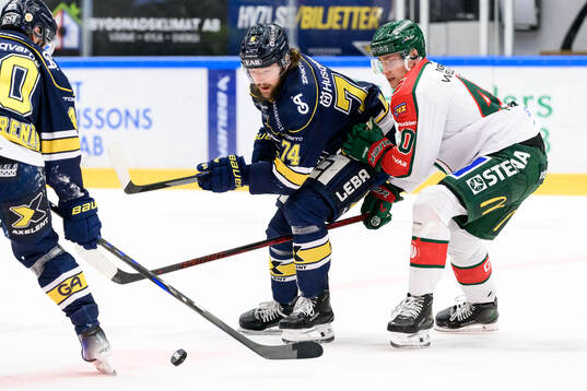 HV71s Sean Day och Frölundas Jacob Peterson