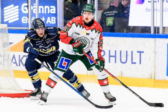 HV71s Henrik Borgström och Frölundas Linus Högberg