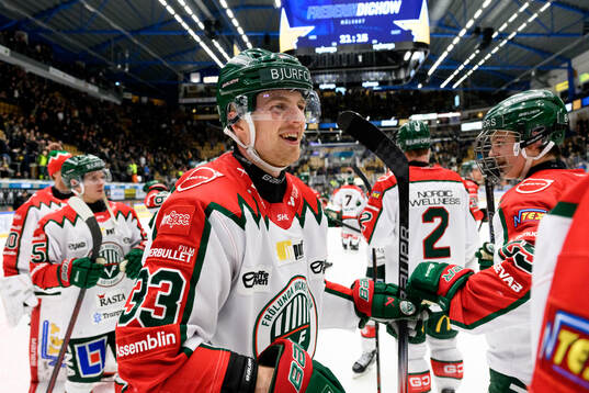 Frölundas Linus Högberg jublar