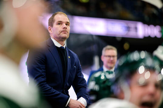 Färjestads tränare Thomas Mitell