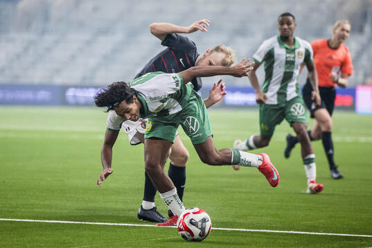 FC Stockholms Jens Stigedahl och Hammarbys Jonathan Karlsson