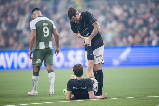 FC Stockholms Rasmus Allbäck och David Fällman