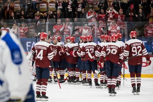 Timrås spelare jublar