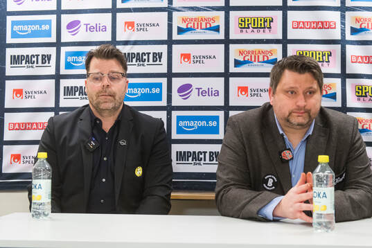 Brynäs assisterande tränare Ove Molin och Modos tränare