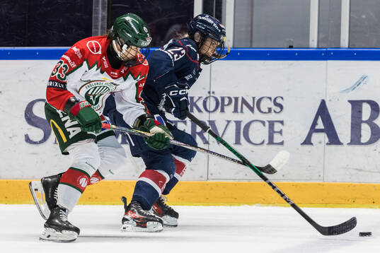 Frölundas Michelle Karvinen och Linköpings Moa Wernblom