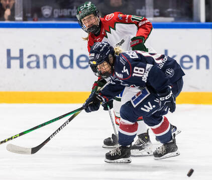 Frölundas Emilia Vesa och Linköpings Moa Gustafsson