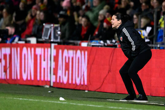 Head coach Rhian Wilkinson of Wales 