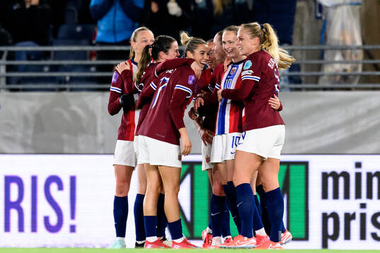 Caroline Graham Hansen of Norway celebrates
