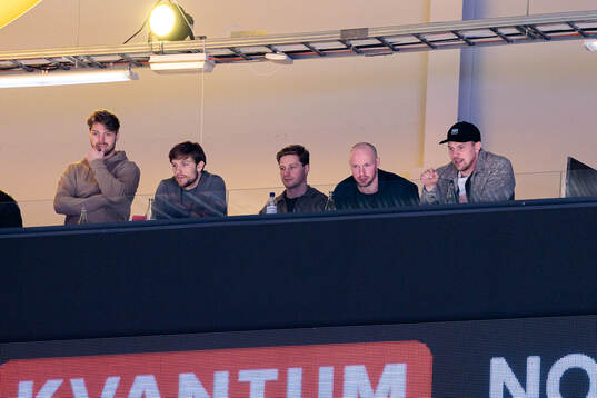 Växjös skadade spelare Manuel Ågren, Eric Martinsson,