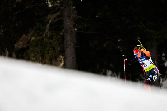 Sydney Wuestling, Germany competes in the women's 6 km sprint