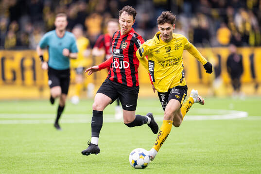 Brommapojkarnas Alex Timossi Andersson och Elfsborgs Camil