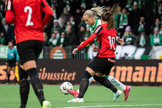 Hammarbys Ellen Wangerheim och Brommapojkarnas Louise Lillbäck