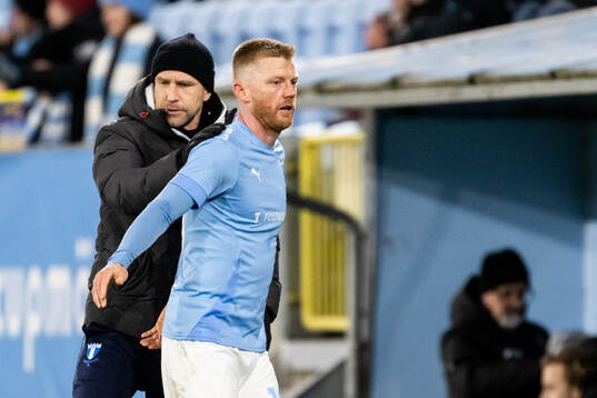 Malmö FFs tränare Henrik Rydström och Anders Christiansen