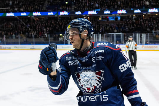 Linköpings Henrik Törnqvist jublar