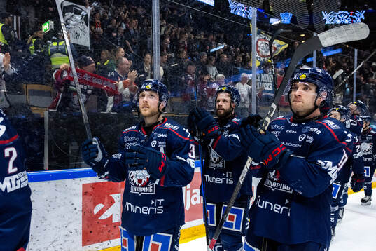 Linköpings Linus Hultström, Oscar Fantenberg och Patrick