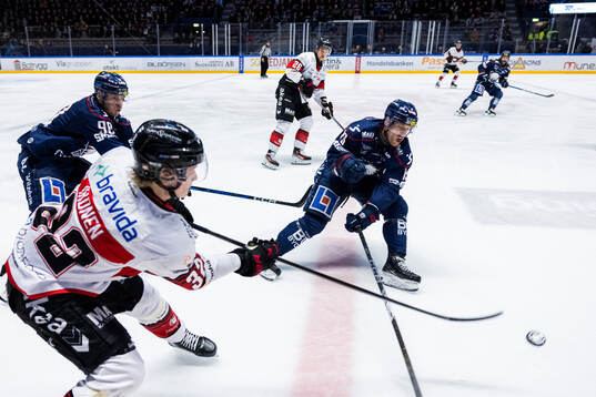 Linköpings Lance Bouma och Patrick Russell mot Malmö
