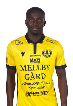 Mjällbys Abdoulie Manneh poserar för ett porträtt den 6 mars 2025 i Blekinge.