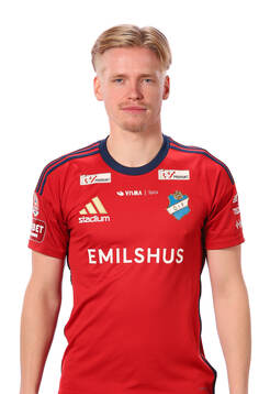 Östers Oskar Gabrielsson poserar för ett porträtt den 7 mars 2025 i Växjö.