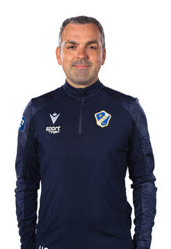 Halmstads assisterande tränare Hristijan Cvetkovski poserar för ett porträtt den 7 mars 2025 i Halmstad.