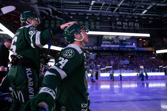 Färjestads David Tomasek och Michael Lindqvist