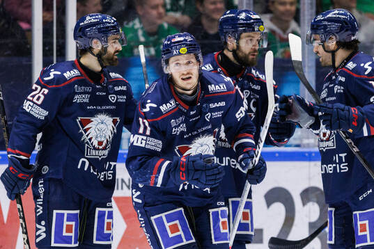 Linköpings Henrik Törnqvist jublar