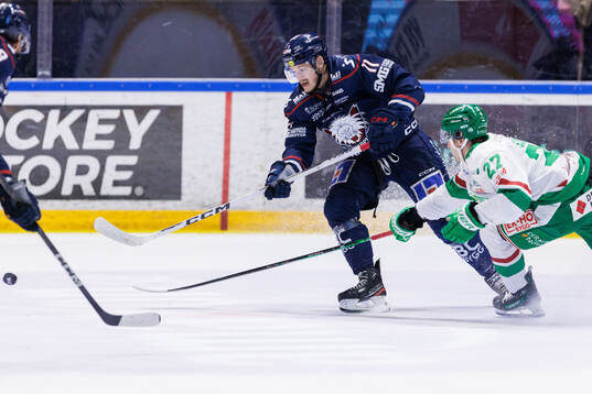 Linköpings Henrik Törnqvist och Rögles Linus Sjödin