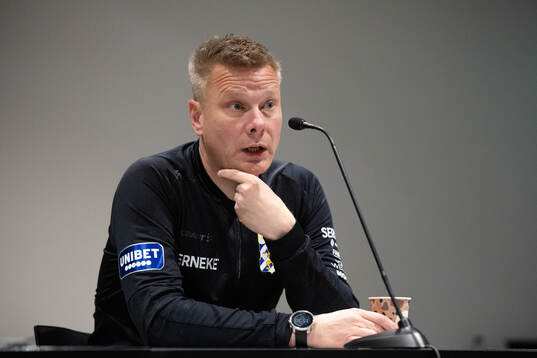 IFK Göteborgs tränare Stefan Billborn på presskonferensen