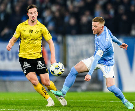 Elfsborgs Simon Olsson och Malmö FFs Anders Christiansen