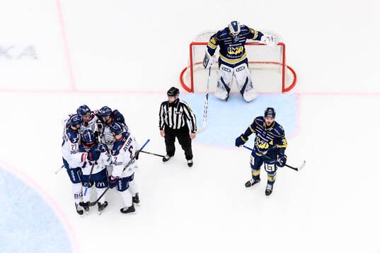 Linköpings spelare jublar