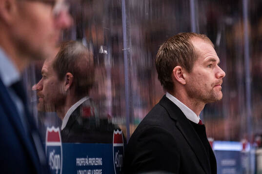 Färjestads tränare Thomas Mitell