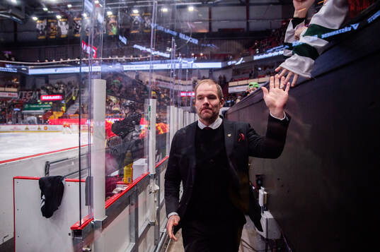 Färjestads tränare Thomas Mitell