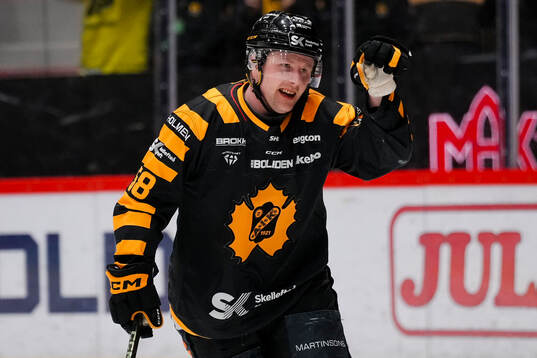 Skellefteås Oskar Nilsson jublar