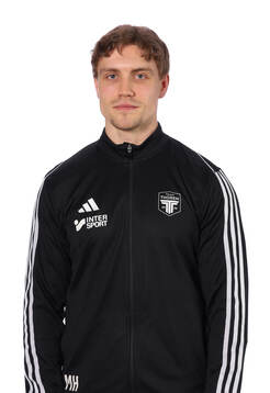 Team Thorengruppens målvaktstränare Hugo Forsgren poserar för ett porträtt den 11 mars 2025 i Umeå.