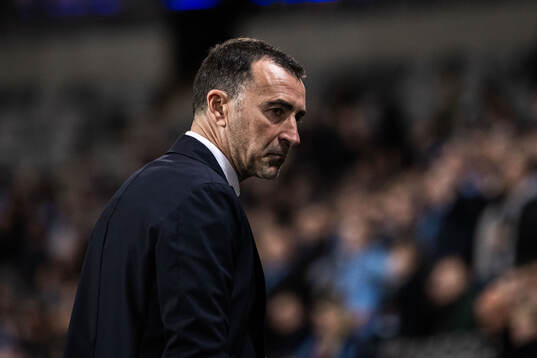 Head coach Juan Carlos Carcedo of Pafos ahead of the UEFA Conference League football match between Djurgården and Pafos on March 13, 2025 in Stockholm. 