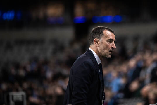 Head coach Juan Carlos Carcedo of Pafos ahead of the UEFA Conference League football match between Djurgården and Pafos on March 13, 2025 in Stockholm. 
