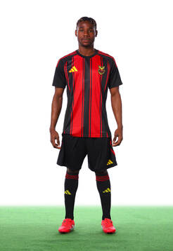 Östersunds Michael Aduragbemi Oluwa poserar för ett porträtt den 13 mars 2025 i Östersund.