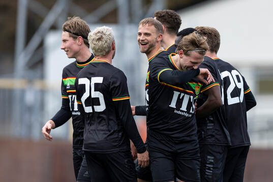 GAIS Gustav Lundgren jublar efter 1-1