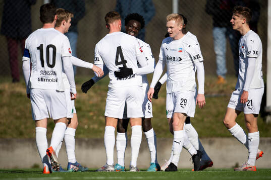 Helsingborgs Samuel Asoma jublar