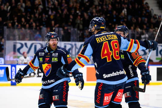 Djurgårdens Linus Klasen jublar