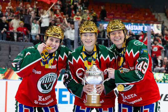Frölundas Nathalie Lidman, Sanni Rantala och Paula