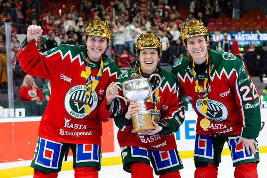 Frölundas Hanna Olsson, Michelle Karvinen och Andrea Dalen