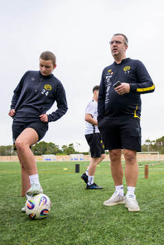 Ida Backlund och tränare Ismet Tursic