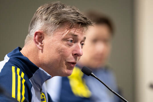 Head coach Jon Dahl Thomasson of the Swedish men's national football team