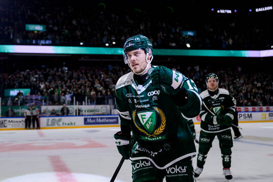 Färjestads Joel Kellman jublar
