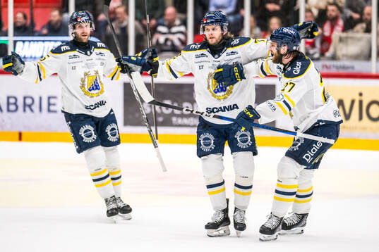 Södertäljes Nicolai Meyer jublar