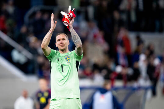 Goalkeeper Robin Olsen of Sweden