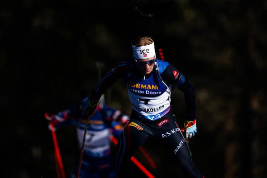 Isak Frey of Norway competes in men's 12,5 km pursuit